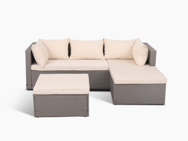 3Pc Outdoor Sofa Beige