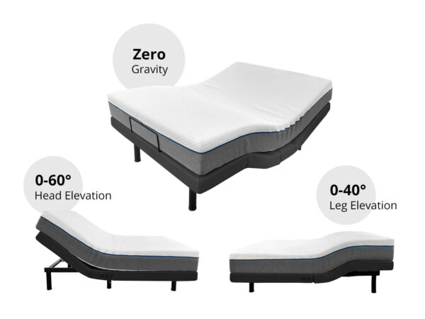 Adjustable Electric Bed Aqua200M Splitted Super King With Mattress Combo