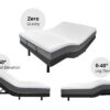 Adjustable Electric bed with  Memory Foam Mattress Long Single Combo