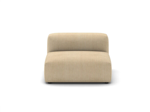Corduroy Fabric Sofa Armless Chaise