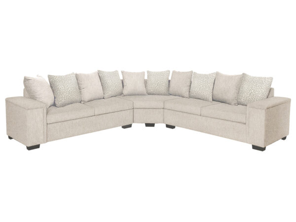 DS NZ made Ella corner sofa Kido marble & Islington pattern cushions(Michigan)