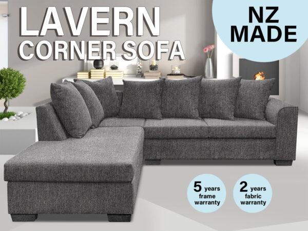 Ds Nz Made Lavern Corner Sofa Kido Black