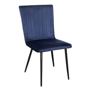 Elfrida Dining Chair Velvet Blue x2