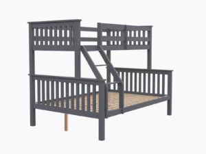 Enkel Triple Bunk Bed Grey Pr11421 Bunk Beds Nz Depot - Nz Depot