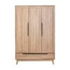 Fella 3 Doors Wardrobe With 2 Drawer