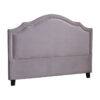 Headboard Double Velvet Light Grey