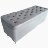 Himel Storage Ottoman Bench Velvet Grey