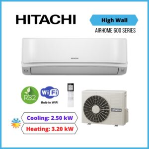 Hitachi 2.5Kw Airhome 600 High Wall Heat Pump Air Conditioner Split Systems Rak-Vj25Phat Rac-Vj25Phat - Nz Depot