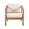 Jason Teak wood Single Seater Creamy