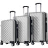 Luggage Set 3pcs Diamond silver