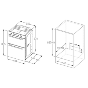 Midea Double Wall Oven 35L top and 70L Bottom - Ovens - D70M30D0-2 - NZ DEPOT