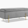 Molto Storage Ottoman Bench Velvet Grey
