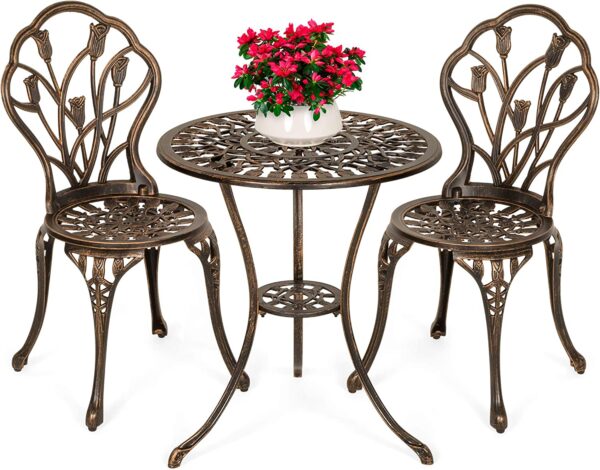 Ornato Bistro Set Cast Alum.