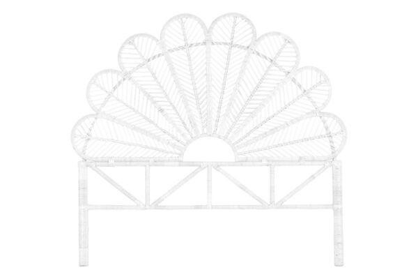 Rattan Bedhead Peacock - Queen
