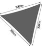280gsm Shade Sail 3x3x3m grey triangle