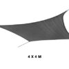 280gsm Shade Sail 4x4M grey square
