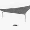 280gsm Shade Sail 6x8M grey rectangle