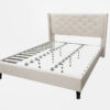 Lisbeth Fabric King Bed Frame - Beige