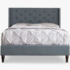 Lisbeth Fabric King Bed Frame - Blue