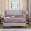 Lisbeth Fabric King Bed Frame - Grey
