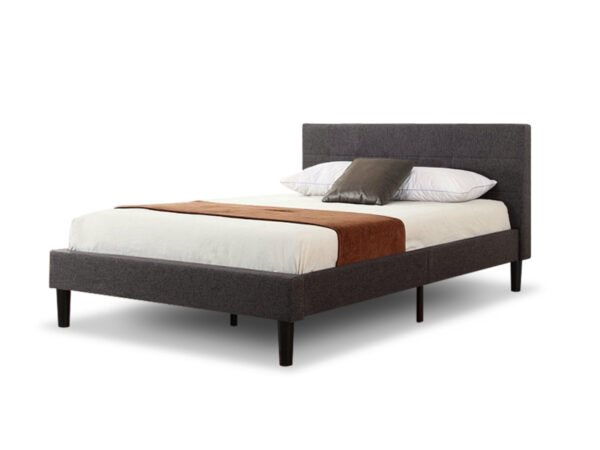 Soni Linen Fabric Queen Bed Frame