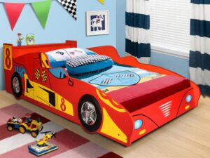 T Supreme F1 Racing Car Bed Red with Bon15 Single PR6793 Kid Beds NZ DEPOT - NZ DEPOT