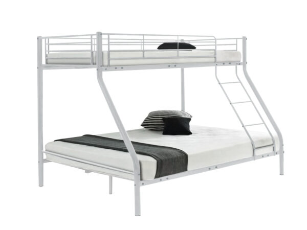 Triple Bunk Bed White 36Cm Top Guardrail