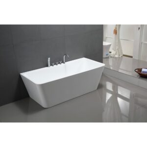 Bath Tub Marino Series 1600x730x600mm Acrylic Straight Single Square Ended, FreeStanding Bath Tub - NZ DEPOT