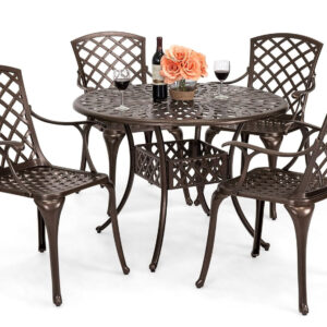 Dining Set 5Pc Cast Alum.