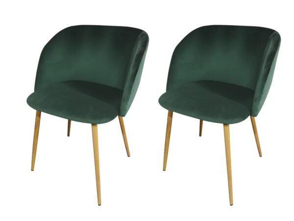 Parson Dining Chair X2 Velvet Teal