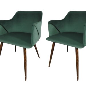 Zakeer Dining Chair x2 Velvet Green