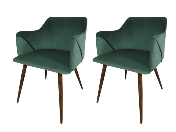 Zakeer Dining Chair x2 Velvet Green