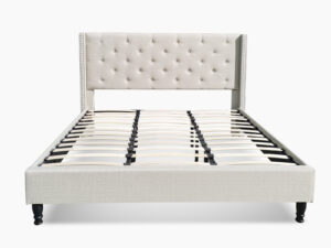 Lisbeth Fabric Super King Bed Frame Beige Pr10157 Bed Frames Nz Depot - Nz Depot