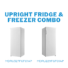 Midea Upright Fridge & Freezer Combo - 237L Upright Fridge + 172L Upright Freezer - Vertical Freezer & fridge - MDRU327FGF01AP+MDRU229FGF01AP-1 - NZ DEPOT