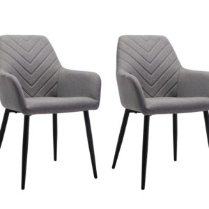 Romia Dining Chair Grey x2