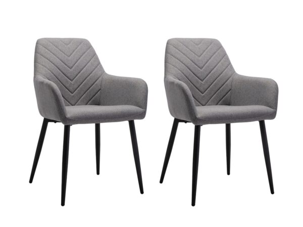 Romia Dining Chair Grey X2