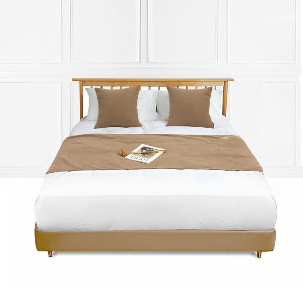 SOGA 1.5m Bed Light Brown Vintage Scarf Runner Bedding Tail Pad Flag For Home Hotel Set of 3, Home>Bed Linen>Throws And Blankets>Blankets, , , , ,  - NZ DEPOT 1