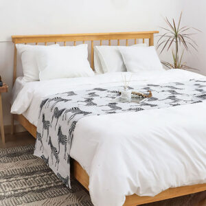 SOGA 1.5m Bed Light Luxury Zebra Vintage Bed Scarf Runner Bedding Tail Pad Flag For Home Hotel Set of 3, Home, Bed Linen, Throws And Blankets, Blankets, ,  - NZ DEPOT 2