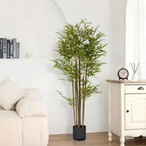 Buy SOGA 120cm Lucky Bamboo Tree Bambusa Vulgaris Artificial Plant w/ 7 Branches Home Accent Decor Online - Home & Living/Home Decor/Artificial Plants - 2 - NZ Depot Free Shipping