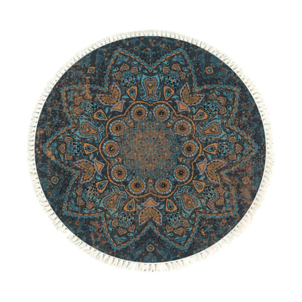 SOGA 120cm Mandala Pattern Circle Area Rugs for Living Room Lounge, Anti-slip Doormat, Home Decor, Home & Living, Home Decor, Rugs, Shaggy Rugs, ,  - NZ DEPOT 1