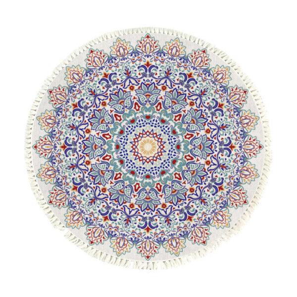 SOGA 120cm Mandala Round Area Thick Anti-slip Doormat, Home Decor, Home & Living, Home Decor, Rugs, Shaggy Rugs, ,  - NZ DEPOT 1