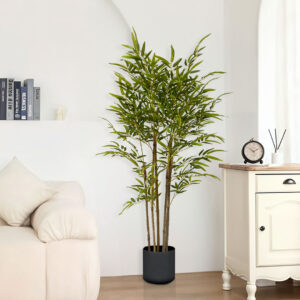 SOGA 150cm Lucky Bamboo Tree Bambusa Vulgaris Artificial Plant w/ 7 Branches Home Accent Decor, Home & Living, Home Decor, Artificial Plants, , ,  - NZ DEPOT 2