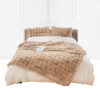 SOGA 200cm Light Camel Fur Fuzzy Super Soft and Cozy Fluffy Throw Blanket, Home>Bed Linen>Throws And Blankets>Blankets, , , , ,  - NZ DEPOT 1