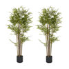 SOGA 2X 120cm Lucky Bamboo Tree Bambusa Vulgaris Artificial Plant w/ 7 Branches Home Accent Decor, Home & Living, Home Decor, Artificial Plants, , ,  - NZ DEPOT 1
