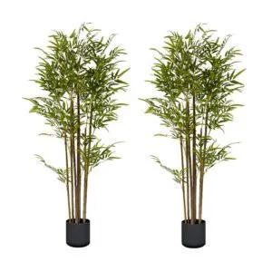 Buy SOGA 2X 120cm Lucky Bamboo Tree Bambusa Vulgaris Artificial Plant w/ 7 Branches Home Accent Decor Online - Home & Living/Home Decor/Artificial Plants - 1 - NZ Depot Free Shipping
