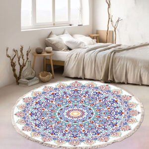 SOGA 2X 120cm Mandala Round Area Thick Anti-slip Doormat, Home Decor, Home & Living, Home Decor, Rugs, Shaggy Rugs, ,  - NZ DEPOT 2