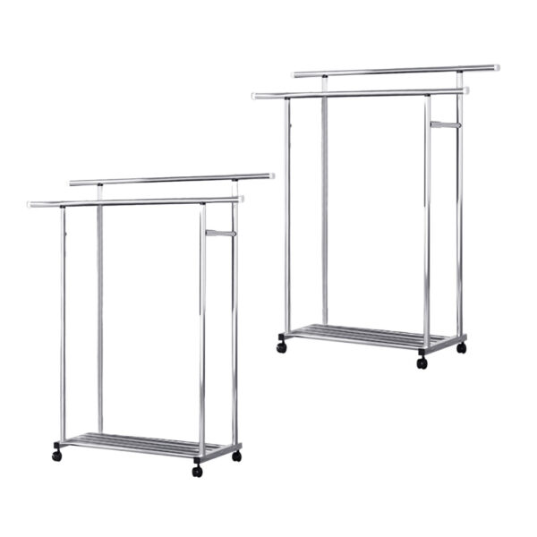 SOGA 2X 120cm Stainless Steel Floor-Standing Clothes Rack - Durable and Space-Saving Laundry Organizer, Home & Living, Laundry, Drying Racks, , ,  - NZ DEPOT 1