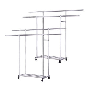 SOGA 2X 120cm Stainless Steel Floor-Standing Clothes Rack - Durable and Space-Saving Laundry Organizer, Home & Living, Laundry, Drying Racks, , ,  - NZ DEPOT 1