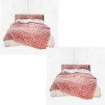 SOGA 2X 200cm Pink Fur Fuzzy Super Soft and Cozy Fluffy Throw Blanket, Home>Bed Linen>Throws And Blankets>Blankets, , , , ,  - NZ DEPOT 1
