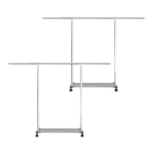 SOGA 2X 200cm Stainless Steel Floor-Standing Clothes Rack - Durable and Space-Saving Laundry Organizer, Home & Living, Laundry, Drying Racks, , ,  - NZ DEPOT 1